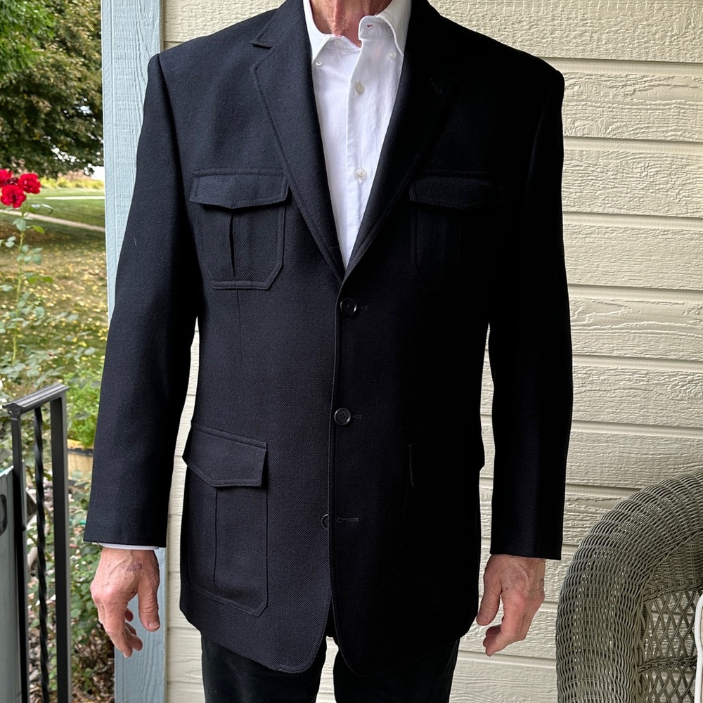 90’s vintage Dillards navy Men's Blazer